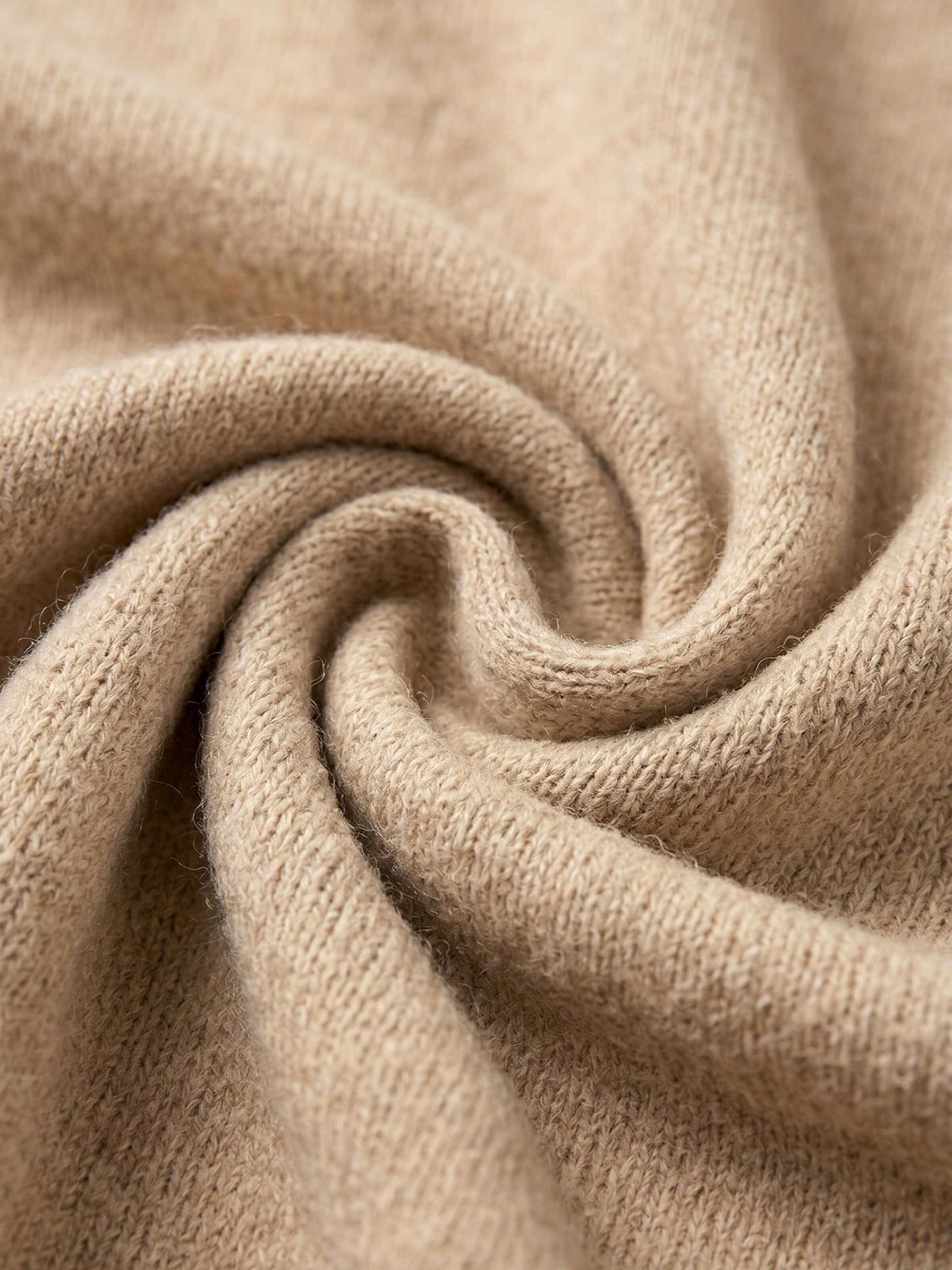 styleBREAKER Shawl 'Leichtes Strick Dreieckstuch Woll-Anteil' in Brown