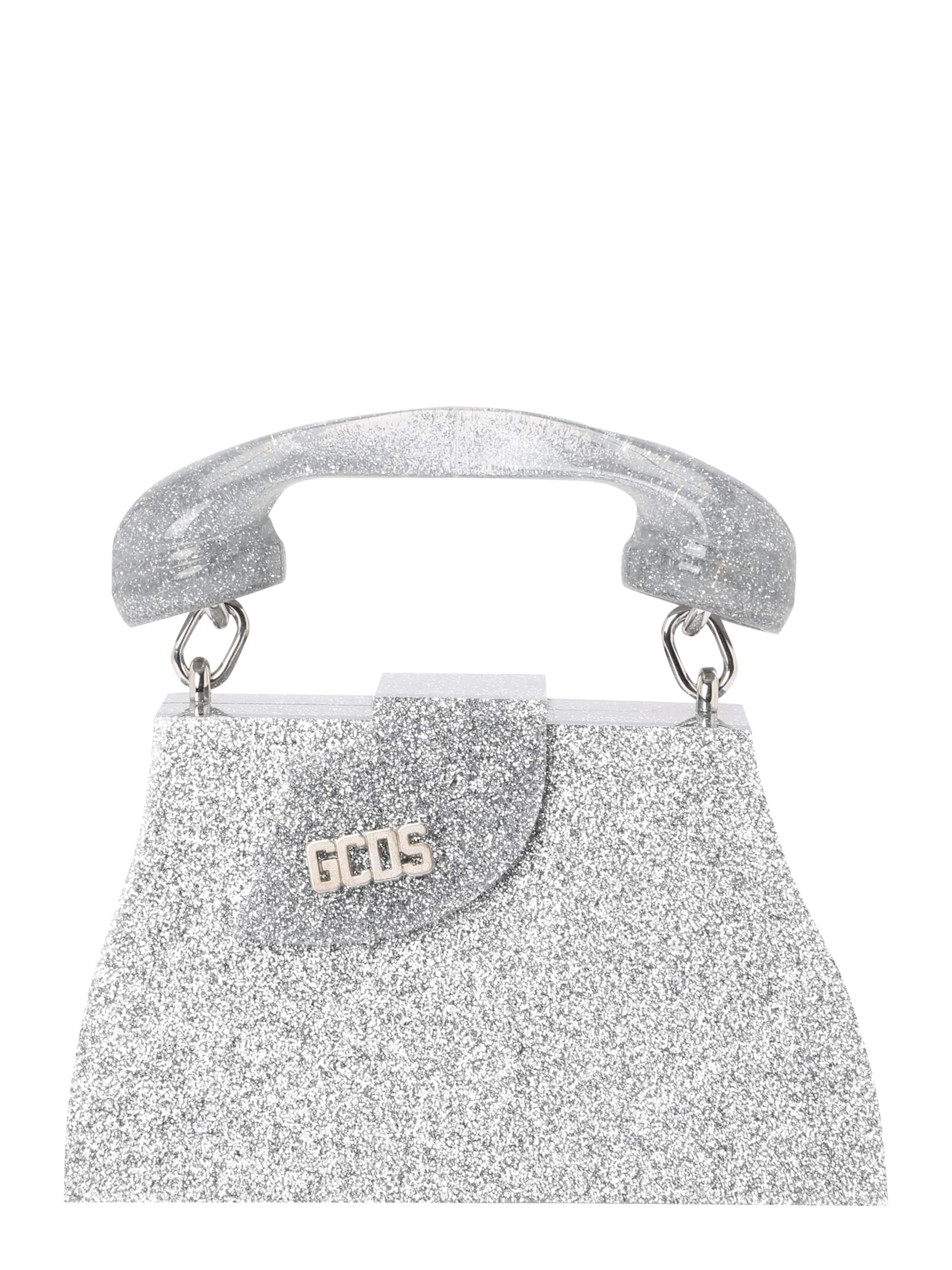 GCDS Κλατς σε ασημί: μπροστά