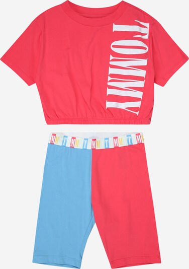 Pijamale Tommy Hilfiger Underwear pe albastru deschis / roșu deschis / alb, Vizualizare produs