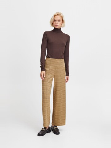 Wide Leg Pantalon 'KATE' ICHI en marron