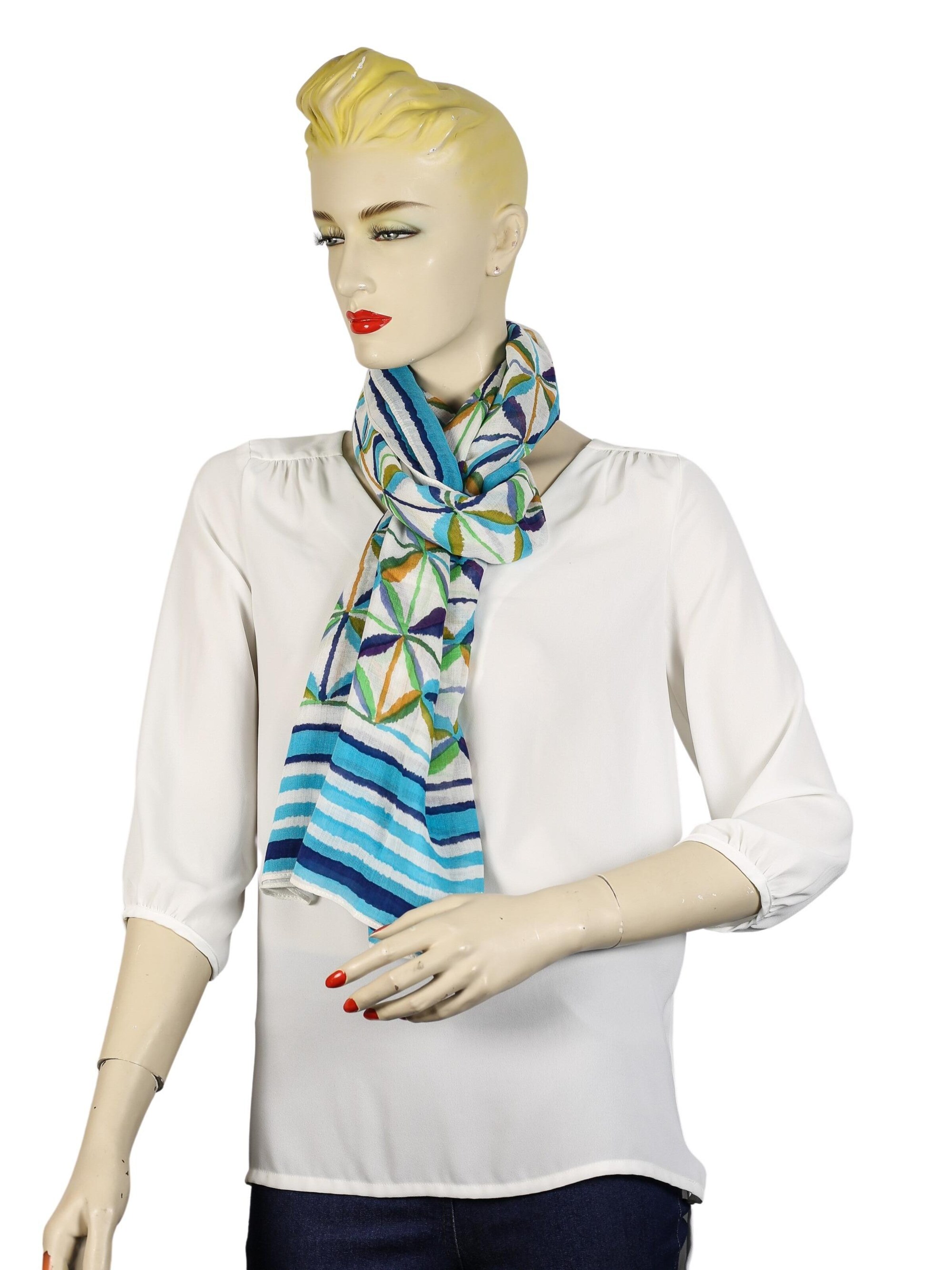 COLLEZIONE ALESSANDRO Scarf 'Mill' in Blue