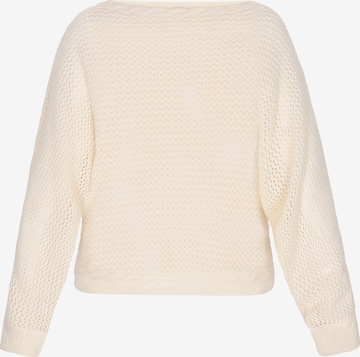 DreiMaster Vintage Pulover 'Comfy' | bela barva: sprednja stran