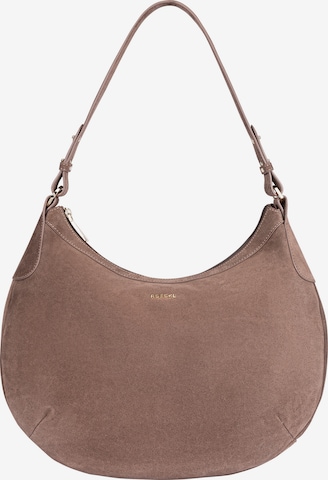 Sac bandoulière 'LIBERTY SCHULTERTASCHE NUBUK MEDIUM' Roeckl en marron : devant