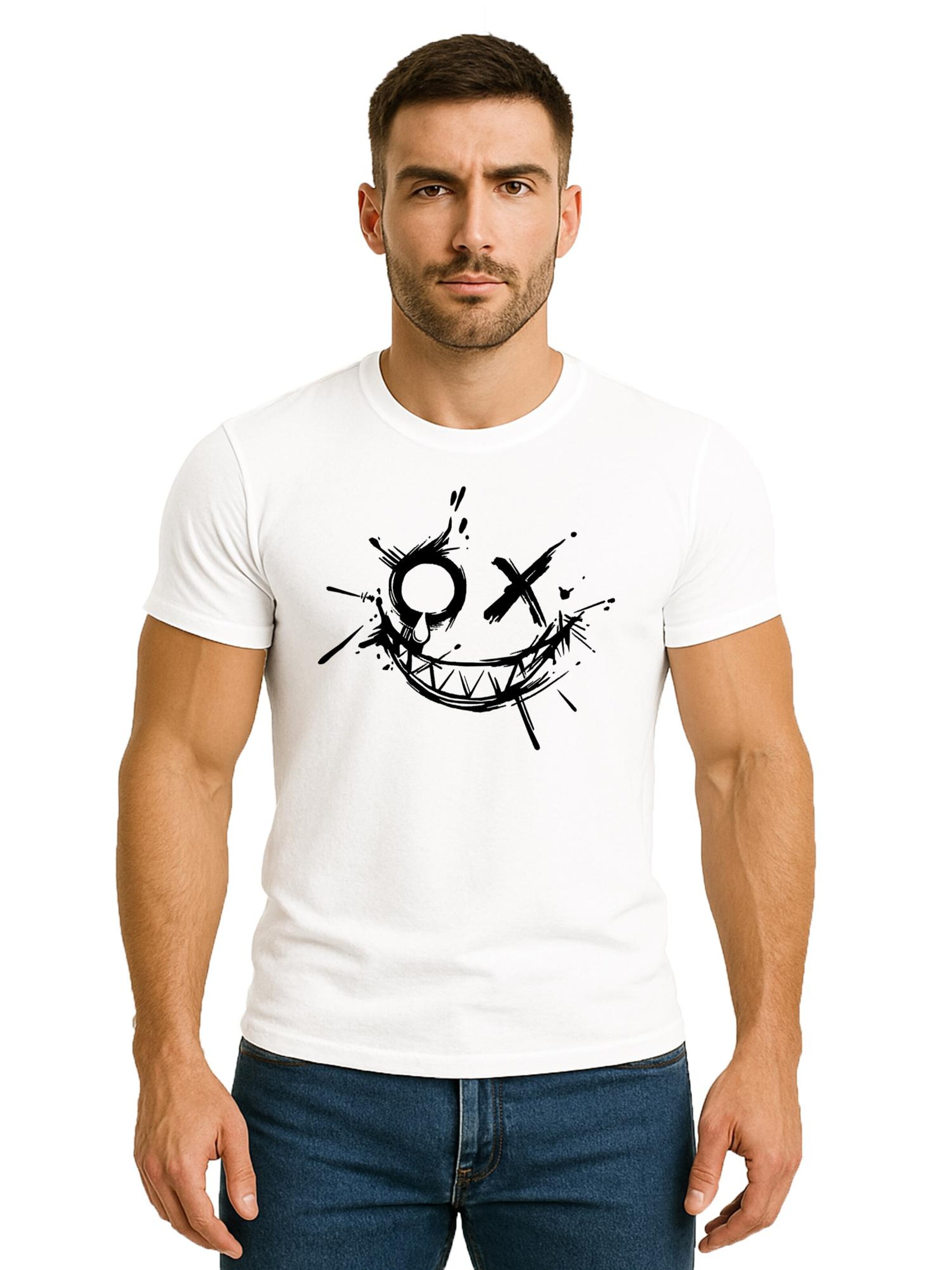 RMK Shirt 'Joker Smiley' in White