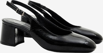 Desa Slingpumps 'Slingback-Blockabsatz' in Zwart: voorkant