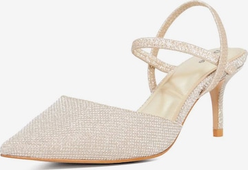 Dune LONDON Slingpumps 'Classical' in Goud: voorkant