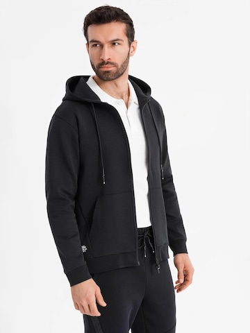 Ombre Sweat jacket 'OM-SSZP-0213' in Black