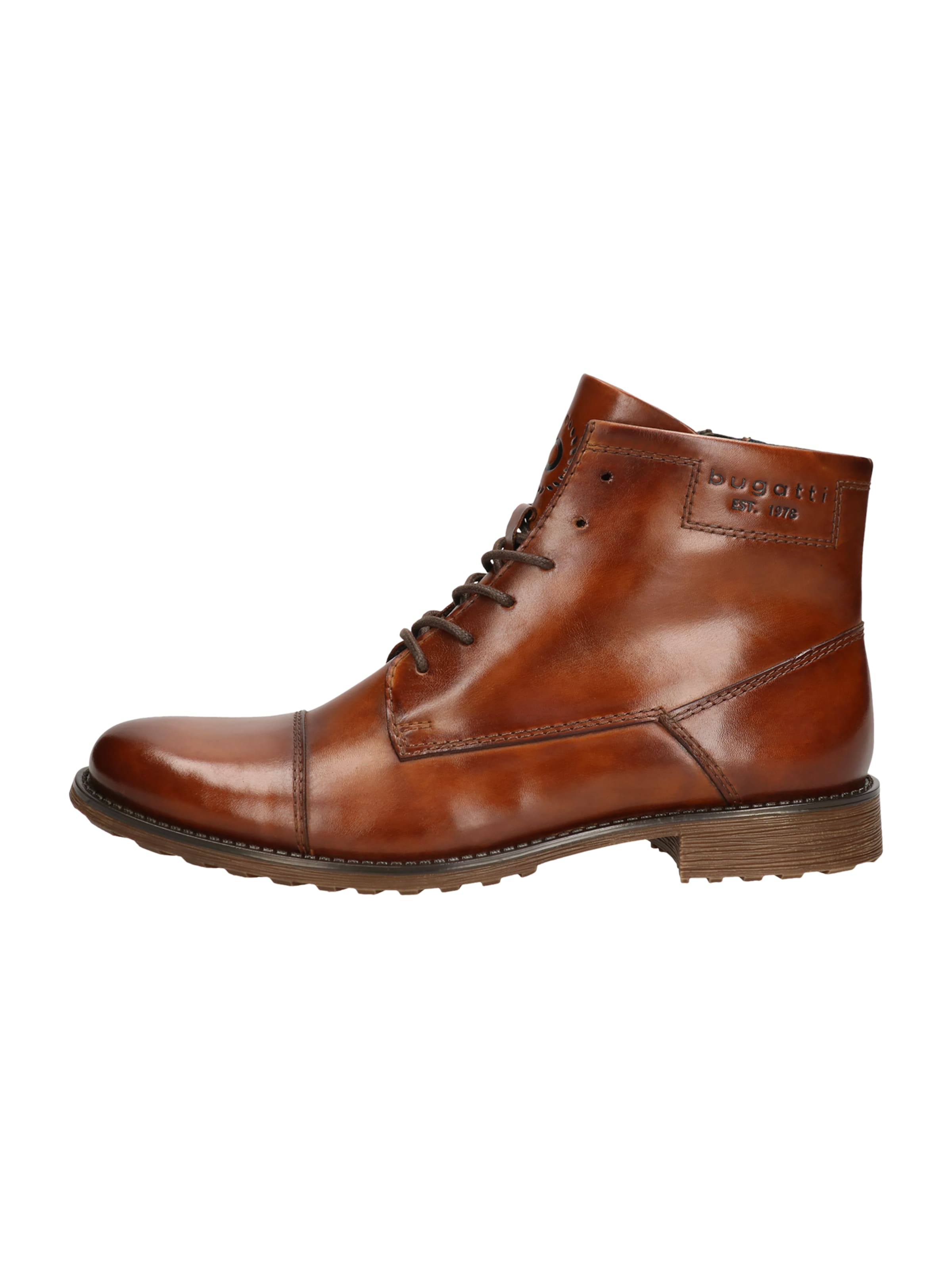 Boots stringati di bugatti in marrone