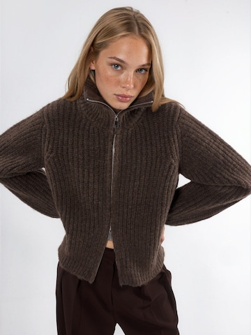 Hiccup Knit cardigan in Brown