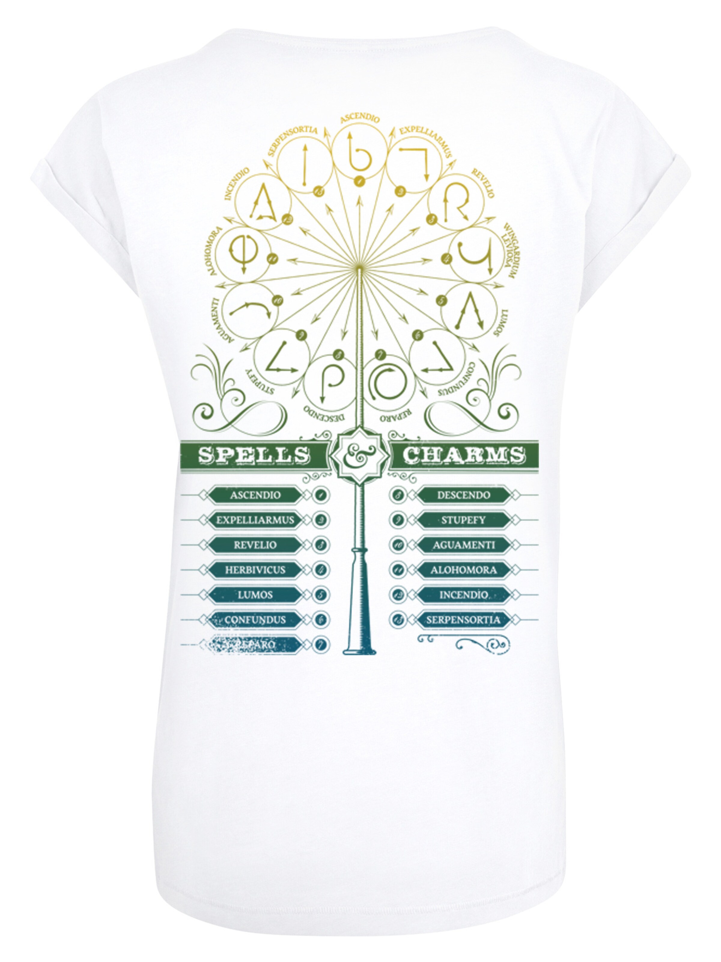 F4NT4STIC T-Shirt 'Harry Potter Wingardium Leviosa' in Weiß