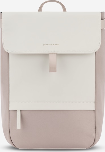 Kapten & Son Reppu 'Fyn' värissä beigenharmaa / valkoinen, Tuotenäkymä