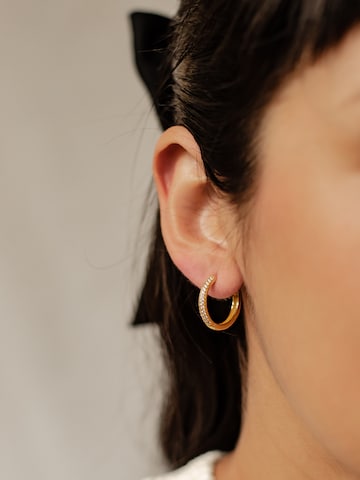 Hey Happiness Ohrringe 'Clear Bold' in Gold