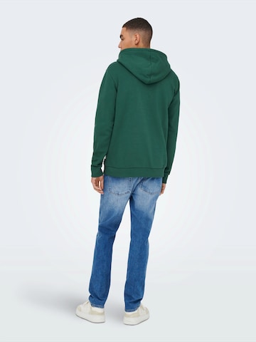 Only & Sons Sweatshirt 'ONSCERES KENNY' in Green