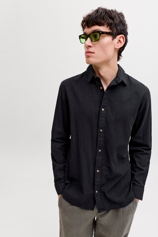 JACK & JONES Regular fit Button Up Shirt 'JJESummer' in Black