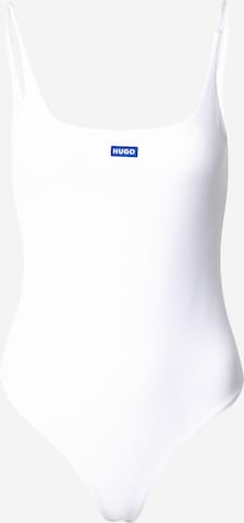 HUGO Blue - Body camiseta 'Nadrine_B' en blanco: frente