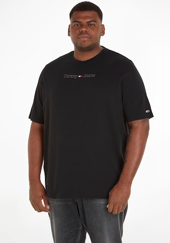 Tommy Jeans Plus Shirt in Black: front