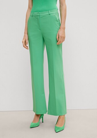 évasé Pantalon à plis COMMA en vert : devant