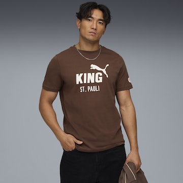 PUMA Shirt 'FC St. Pauli King' in Bruin: voorkant