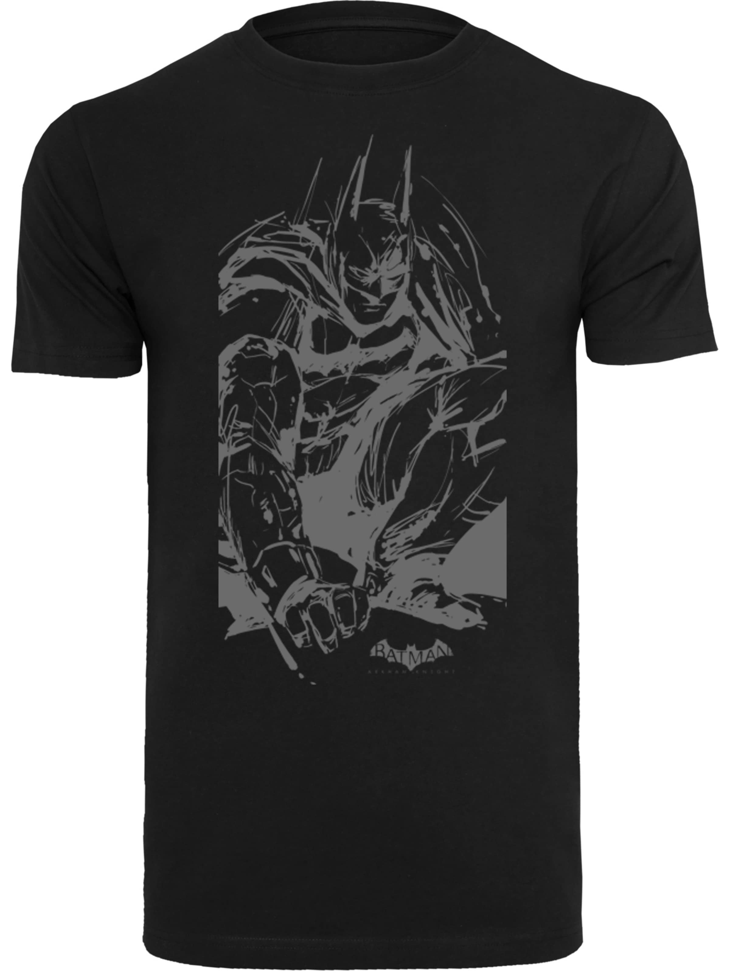 F4NT4STIC T-Shirt 'DC Comics Batman Arkham Knight Sketch' in Schwarz: Vorderseite