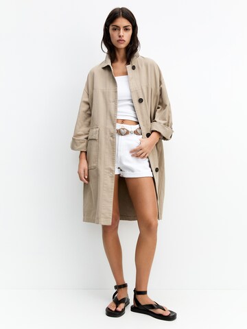 Pull&Bear Between-seasons coat in Beige