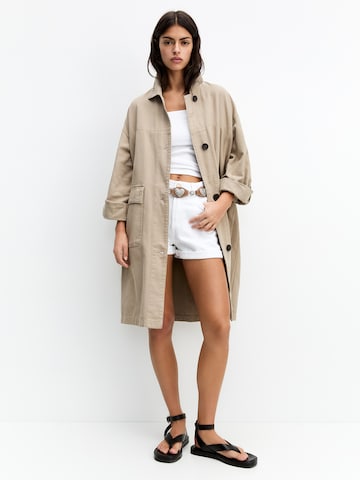 Pull&Bear Mantel in Beige