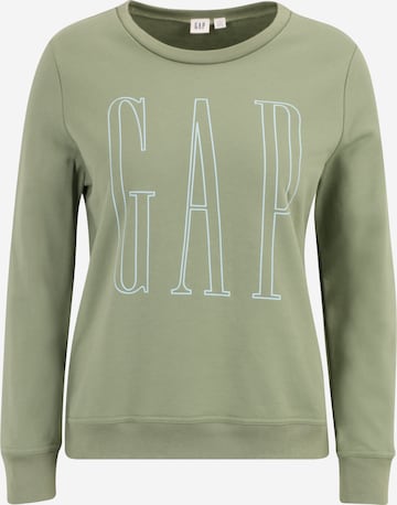 Sweat-shirt Gap Petite en vert : devant