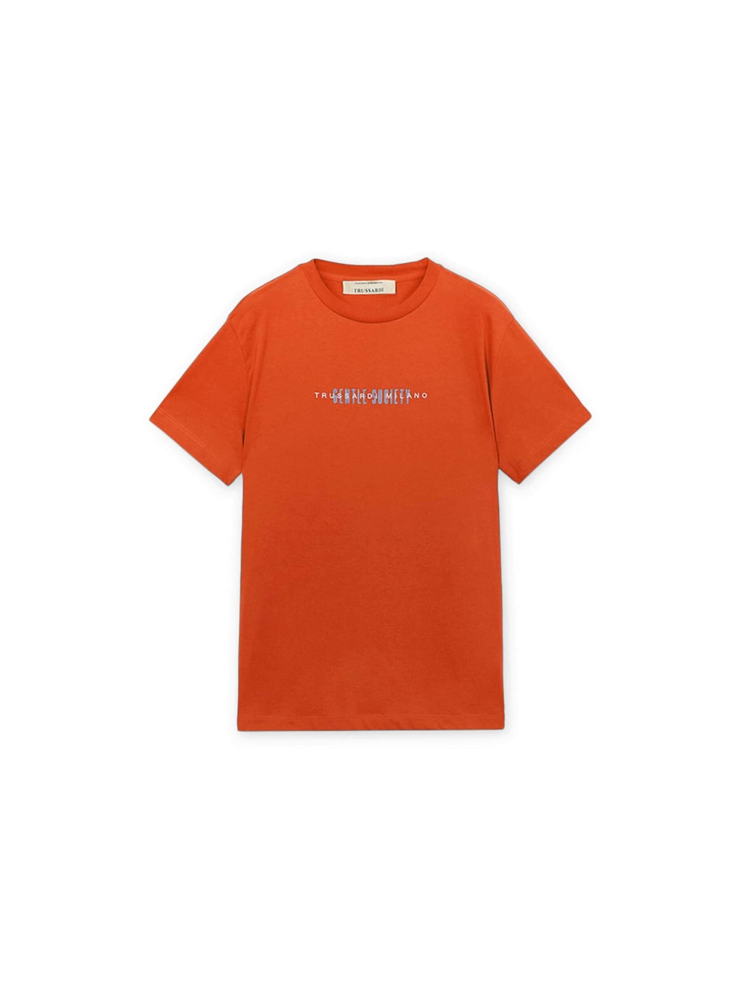 Trussardi - Camiseta de fútbol en naranja: frente