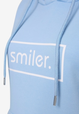 Sweat-shirt 'Happy' smiler. en bleu