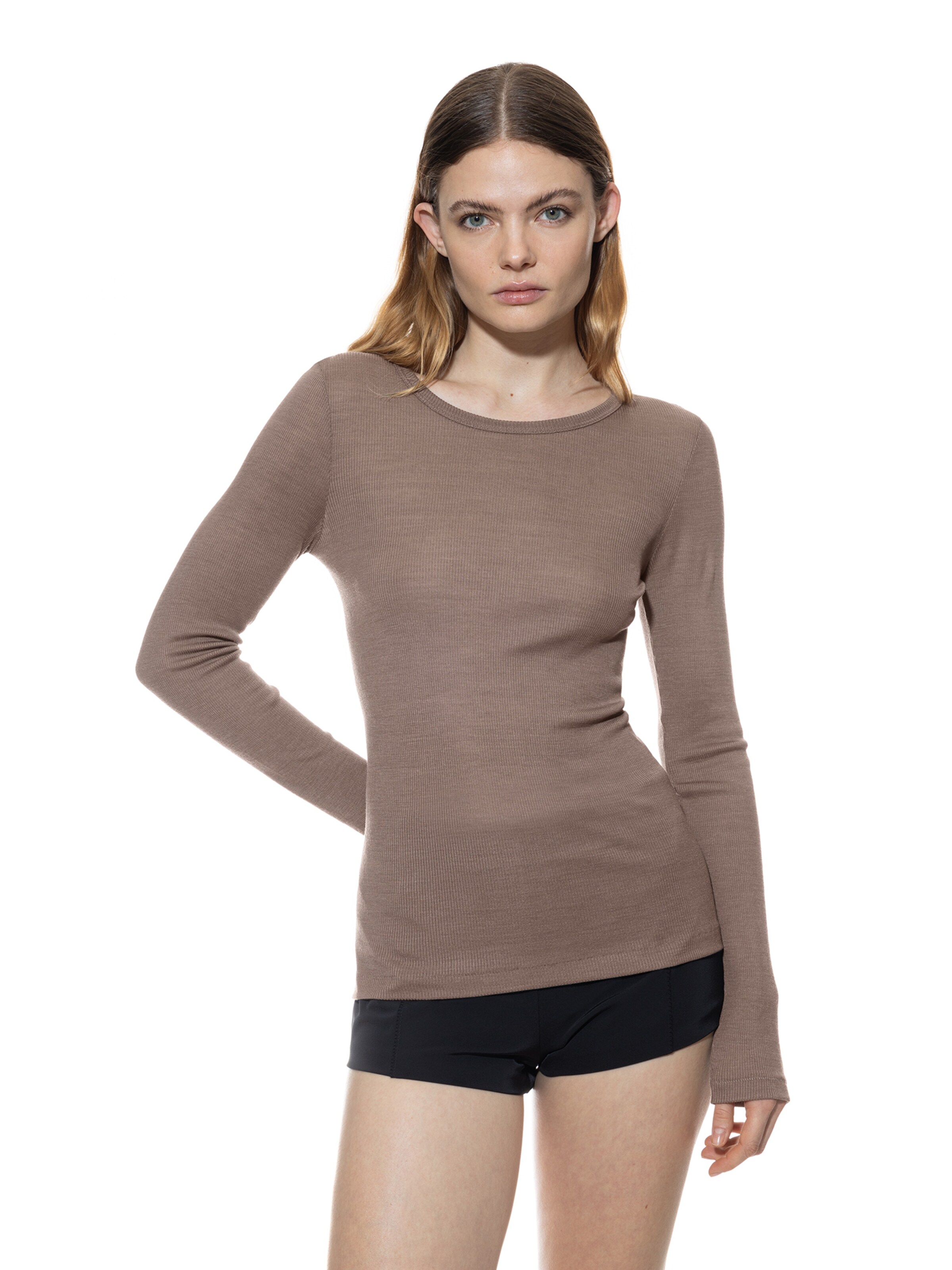 Chemise de nuit Mey en marron : devant