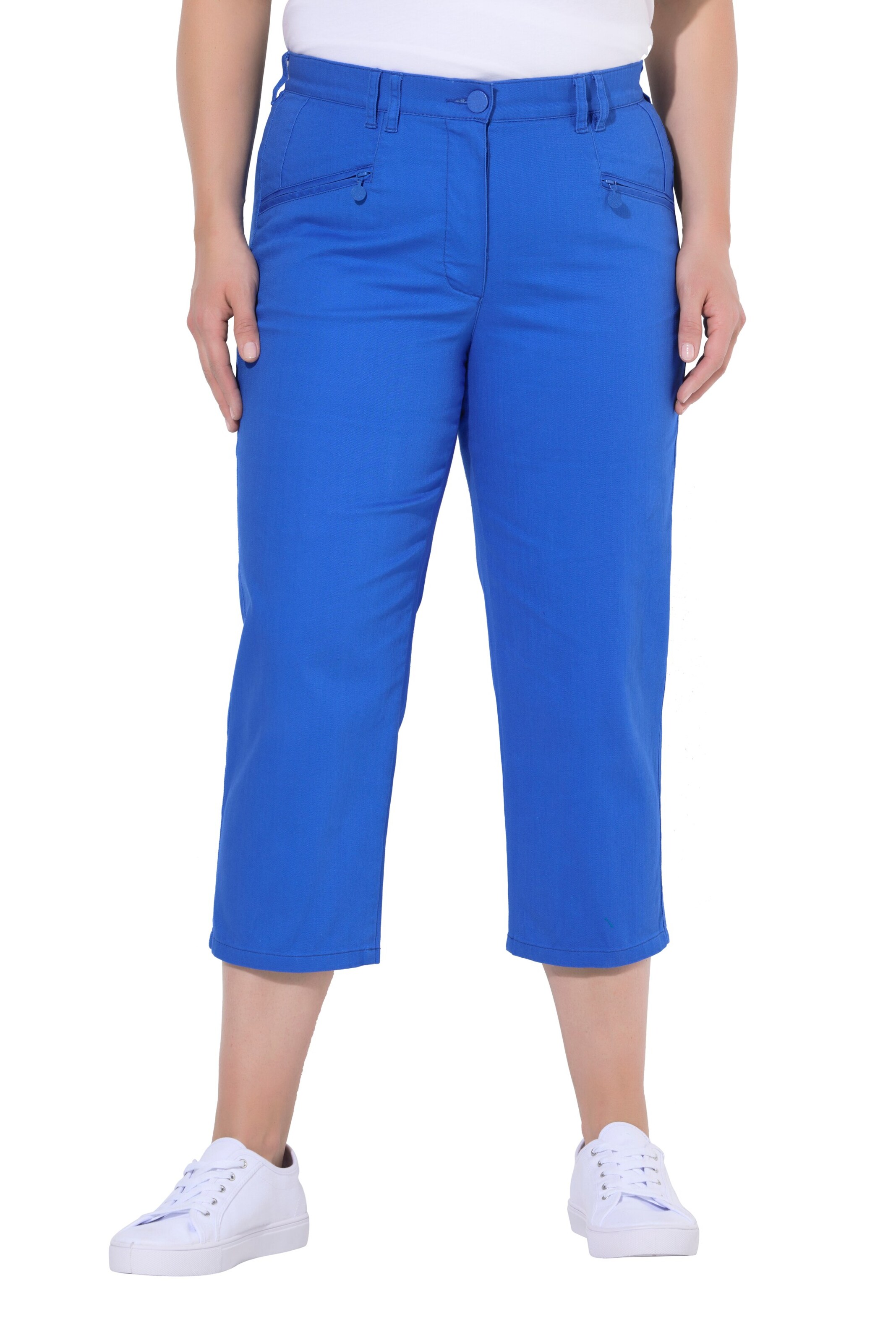 Ulla Popken Regular Trousers in Blue: front