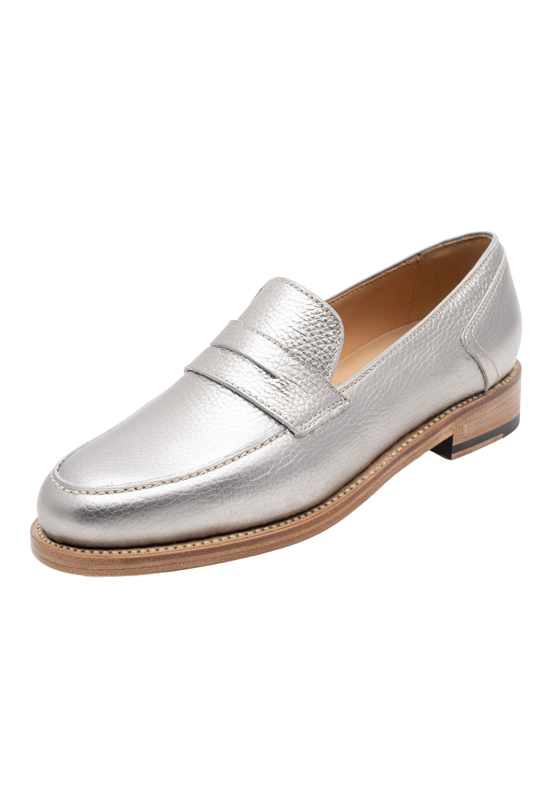 Henry Stevens Slipper 'Lee' in Silber: Vorderseite