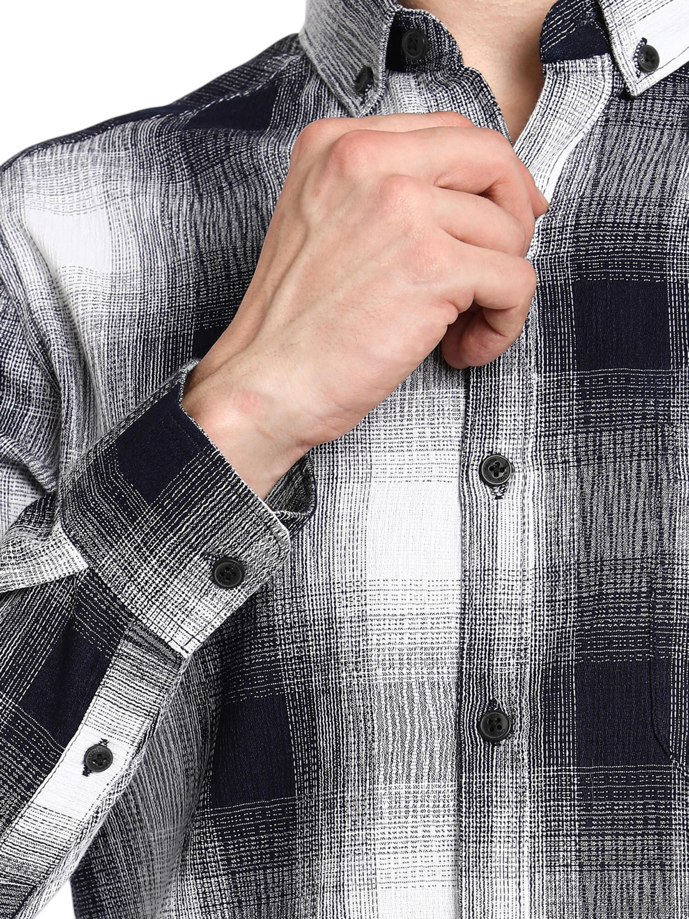 Campus Sutra - Regular Fit Camisa 'Tawnee' em cinzento