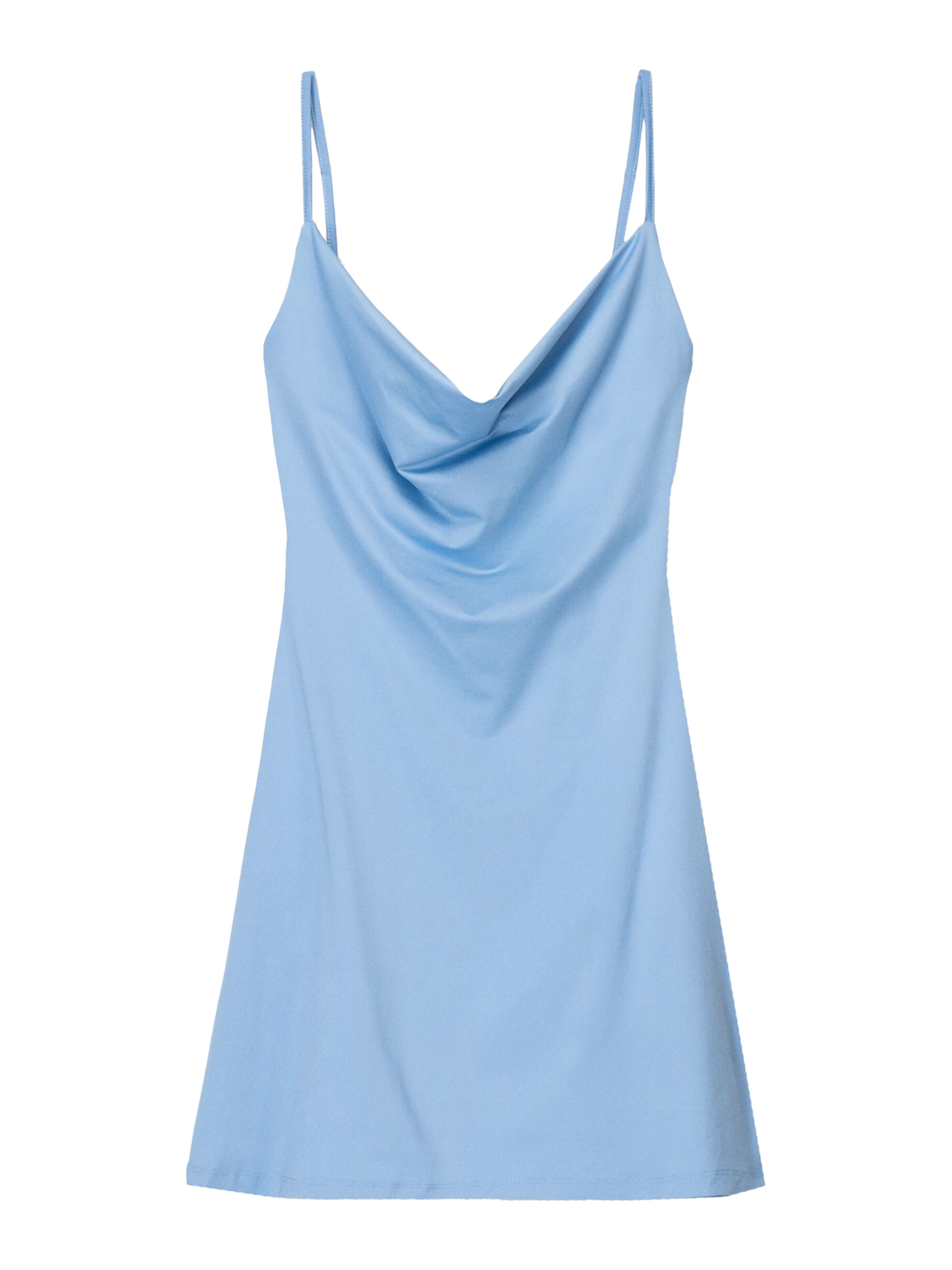 Rochie de la Bershka pe albastru: față