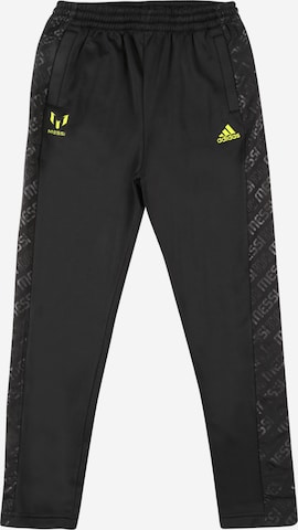 ADIDAS PERFORMANCE Workout Pants in Black: front