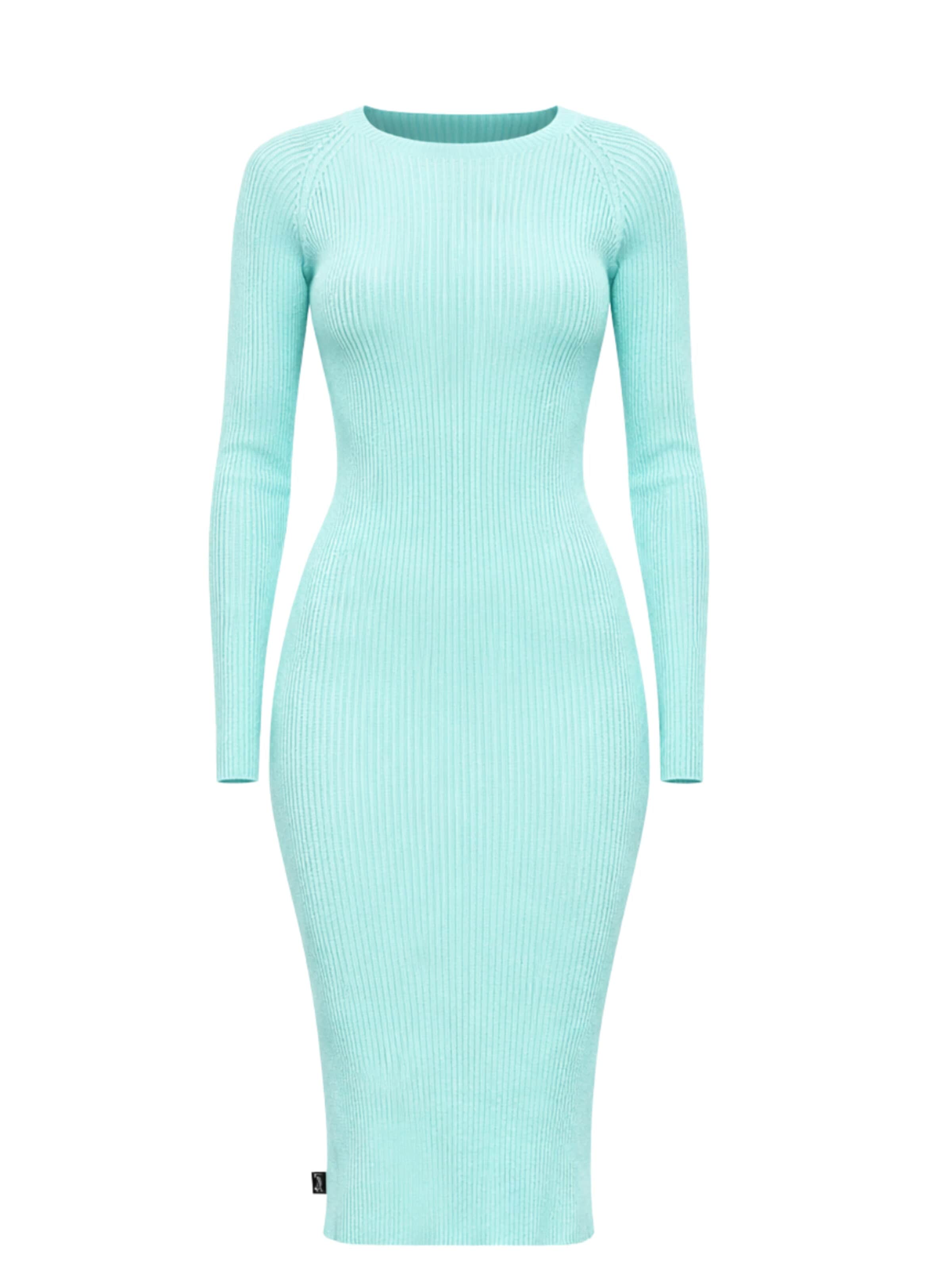 Süel knitwear Strikkjole 'Amanda Basic' i grøn: forside