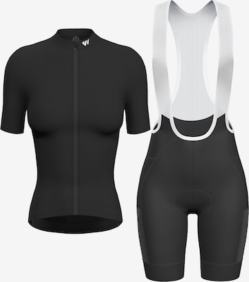 Survêtement 'Wulibike Damen Radsport-Set Trikot & Trägerhose Schwarz' WULIBIKE en noir : devant