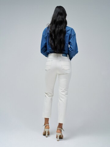 Coupe slim Jean 'True' Salsa Jeans en blanc