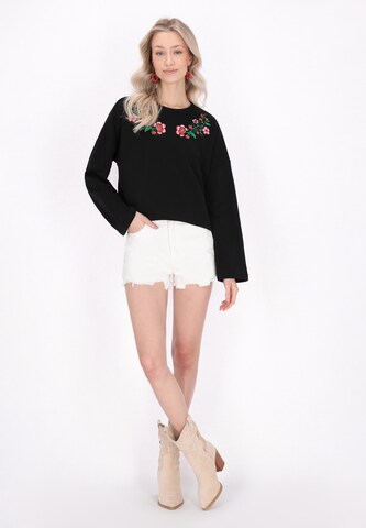 Sweat-shirt 'Boho' IZIA en noir
