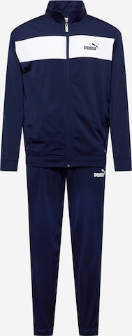 PUMA Trainingspak 'Poly' in Blauw: voorkant