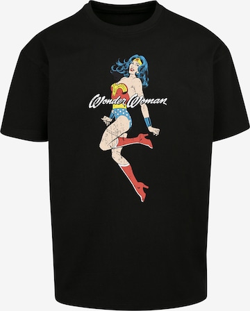 F4NT4STIC T-Shirt 'DC Comics Wonder Woman Jump' in Schwarz: Vorderseite