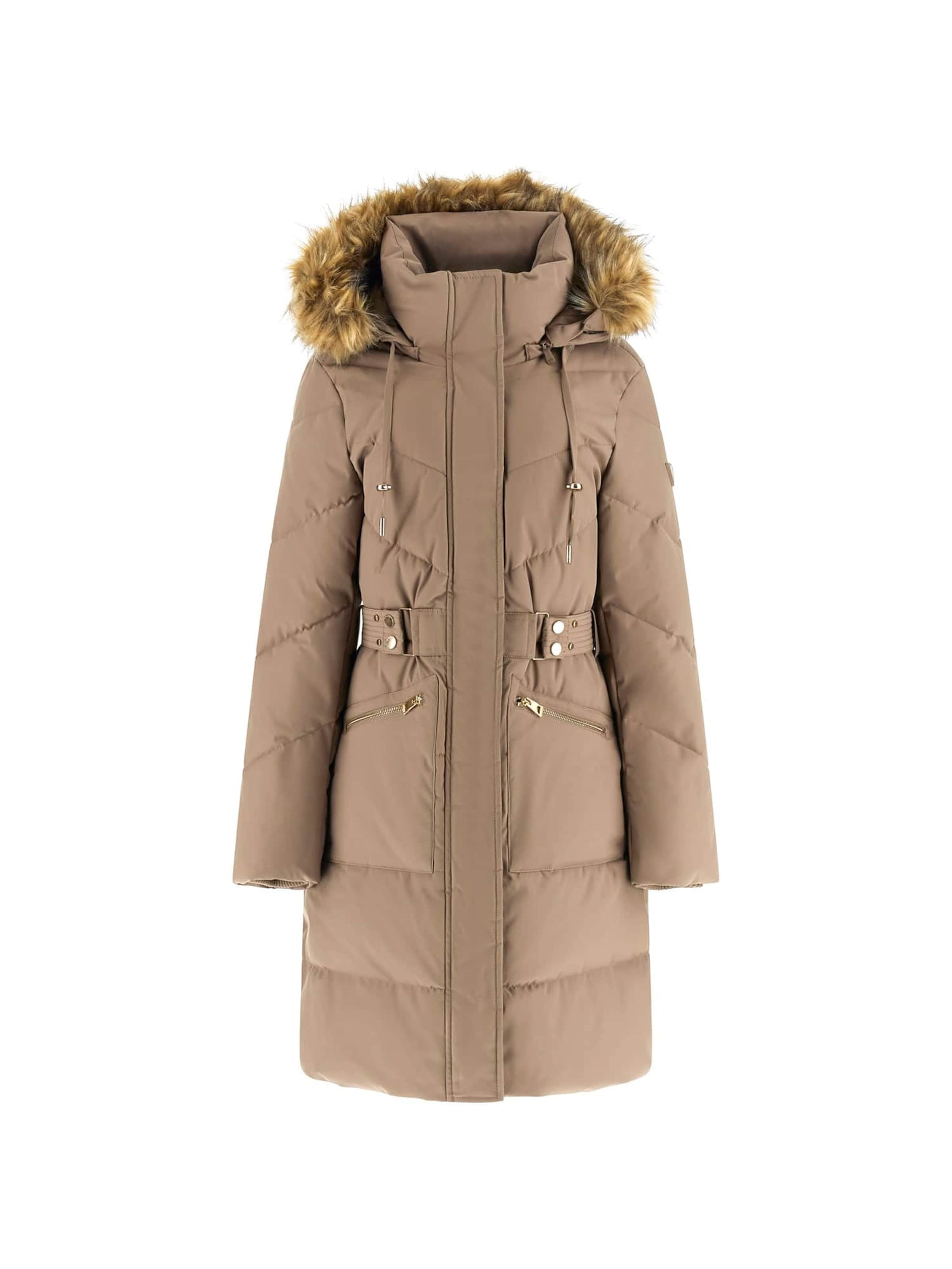 GUESS Winter jacket 'Fatema' in Brown: front