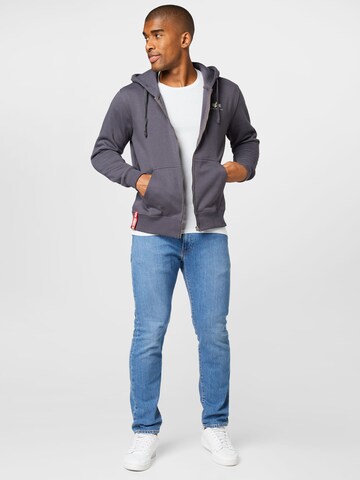 ALPHA INDUSTRIES Tepláková bunda - Sivá