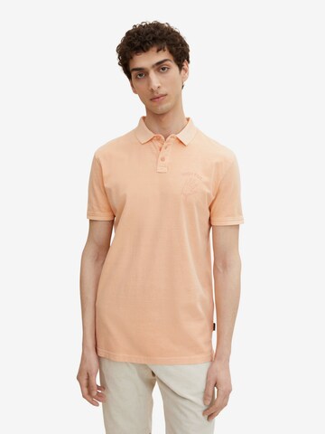 TOM TAILOR Poloshirt 'Printed' in Orange: predná strana