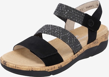 Sandales REMONTE en noir : devant