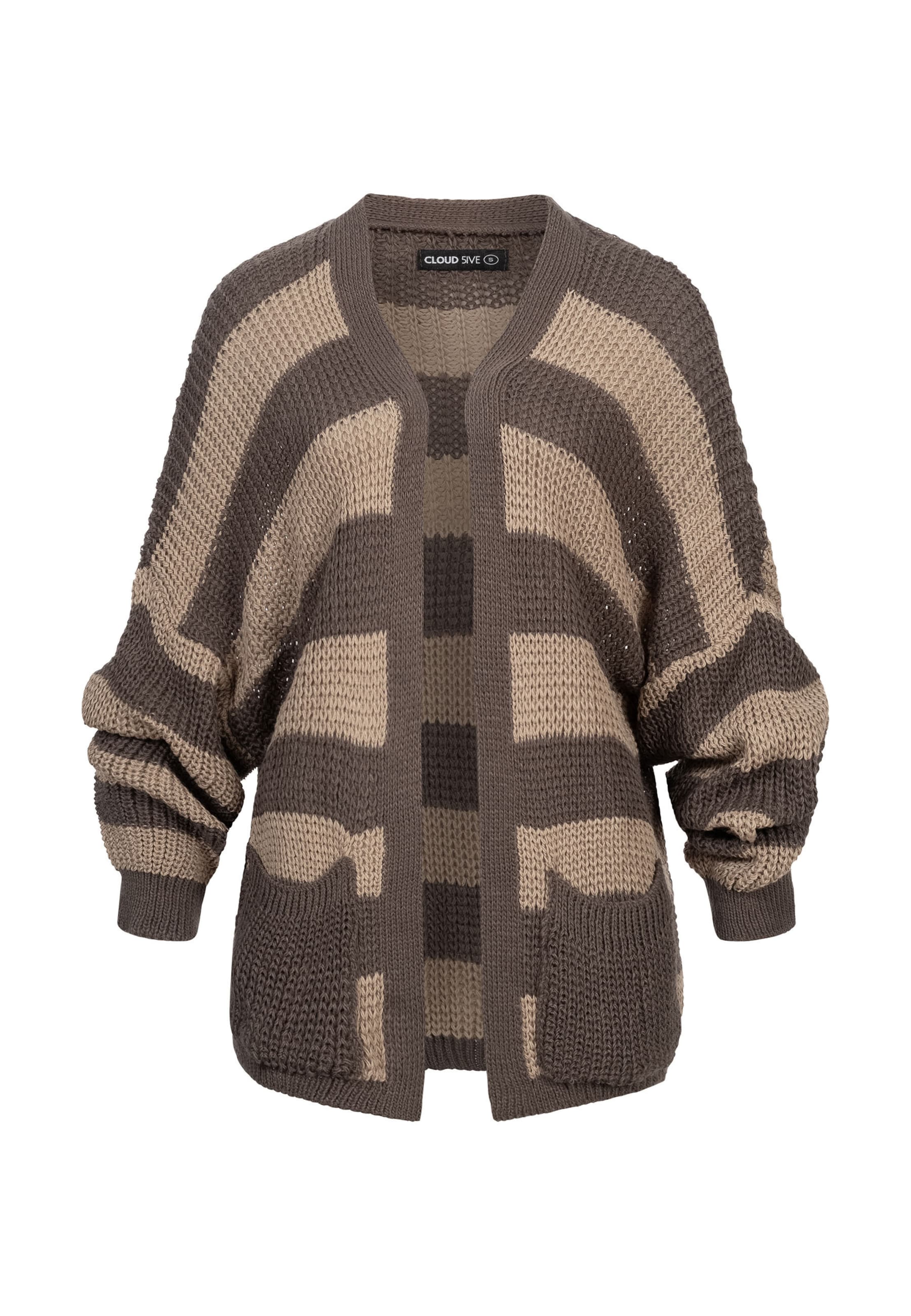 Cloud5ive Strickjacke in schoko / brokat, Produktansicht