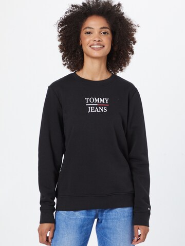 Tommy Jeans Sweatshirt in Black: front