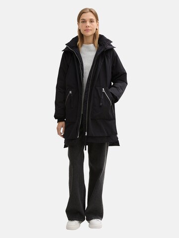 TOM TAILOR DENIM Winter parka in Black