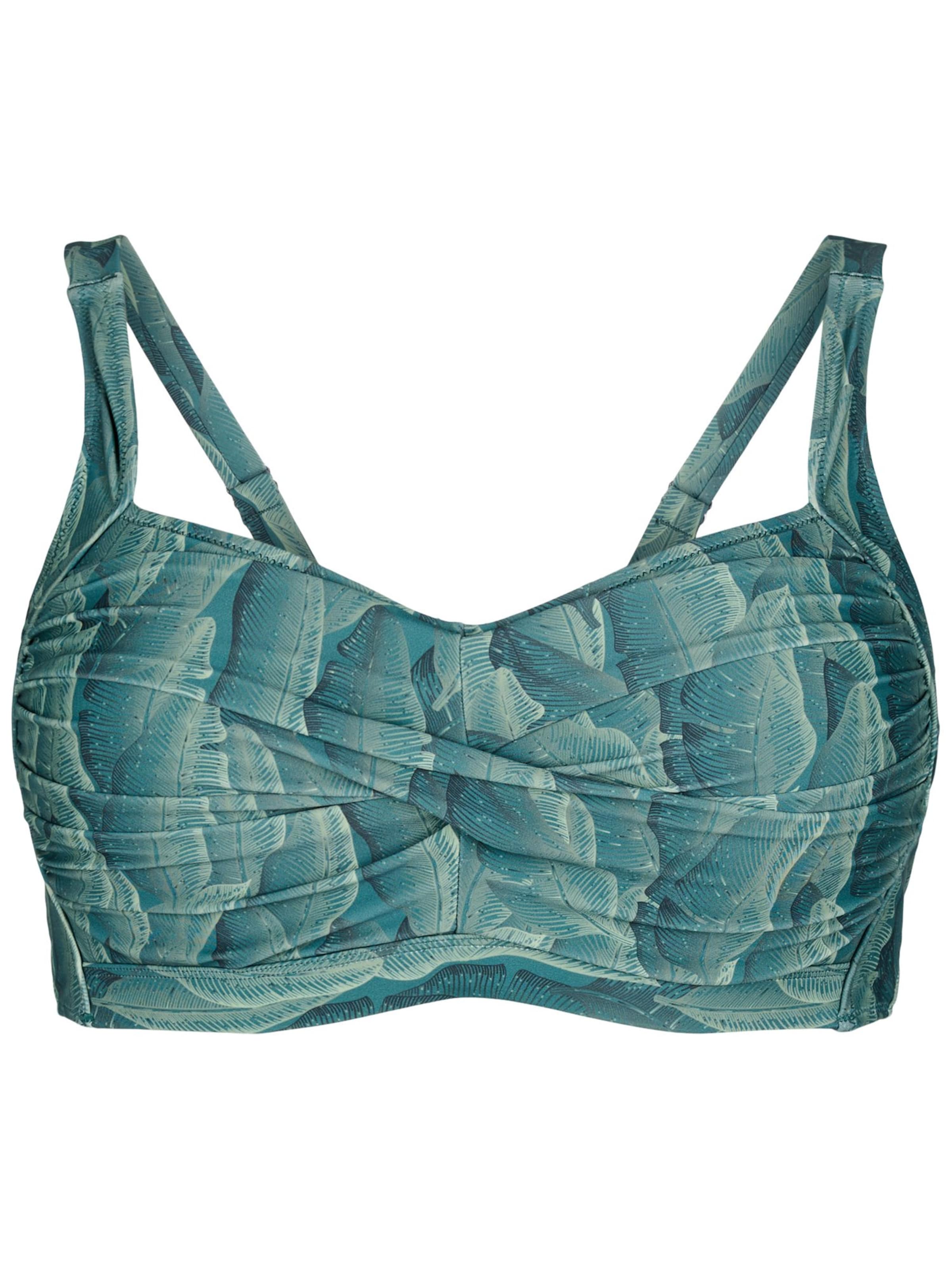 Swim by Zizzi Бюстгальтер под футболку Верх бикини 'STELLA' в Зеленый: спереди