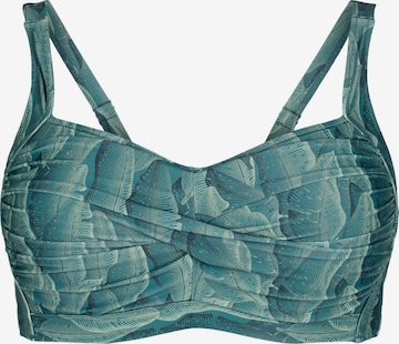 Swim by ZizziT-shirt Bikini gornji dio 'STELLA' - zelena boja: prednji dio
