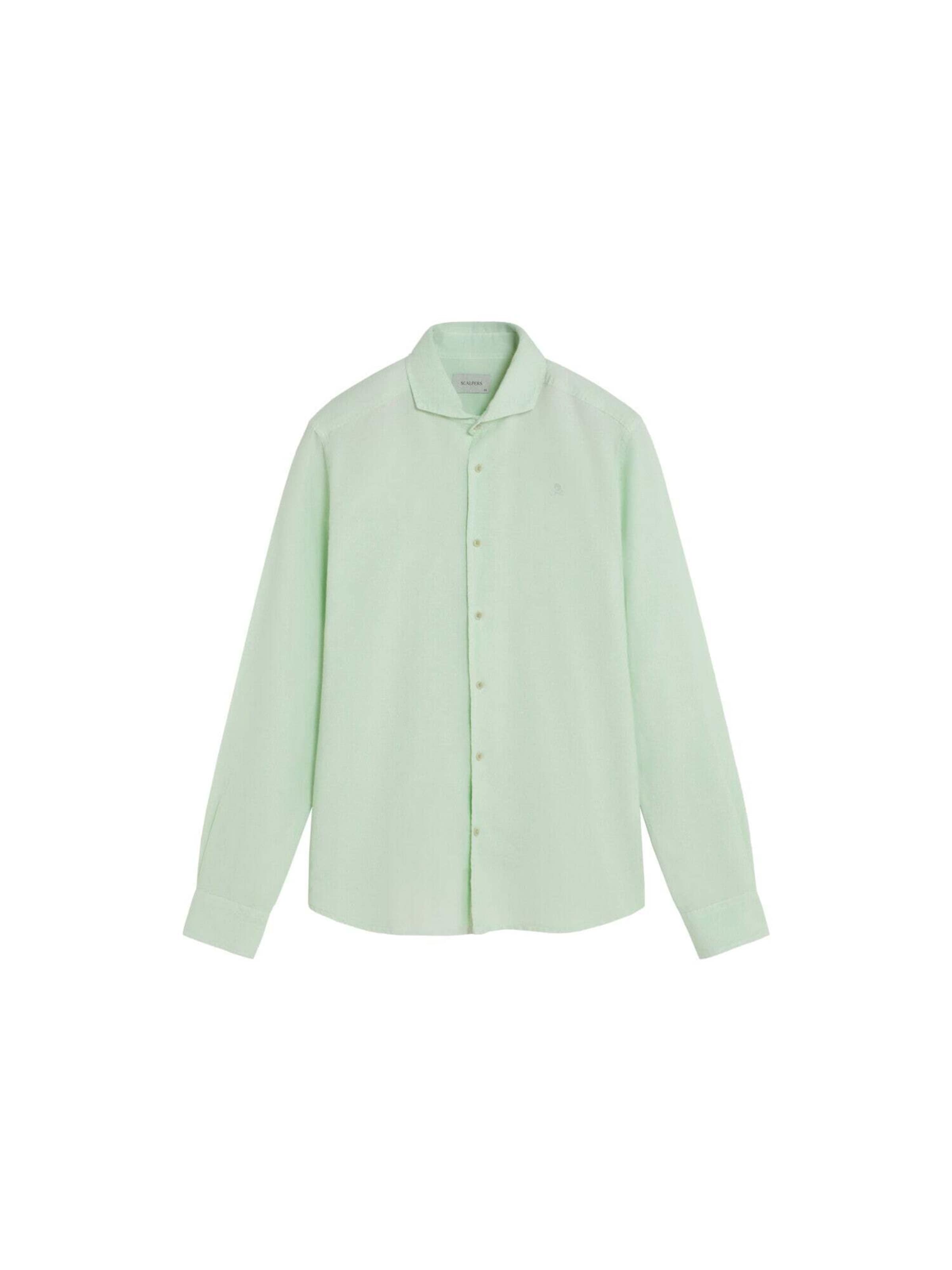 Scalpers Regular fit Overhemd in Groen: voorkant